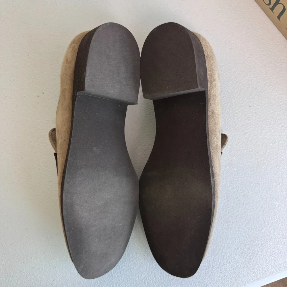 Vintage Hush Puppies Earl Slip On Shoes Mens 10 Medium Brown Loafer NWT